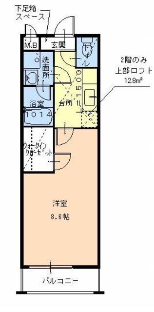 フジパレス北清水町II番館(1K/1階)の間取り写真
