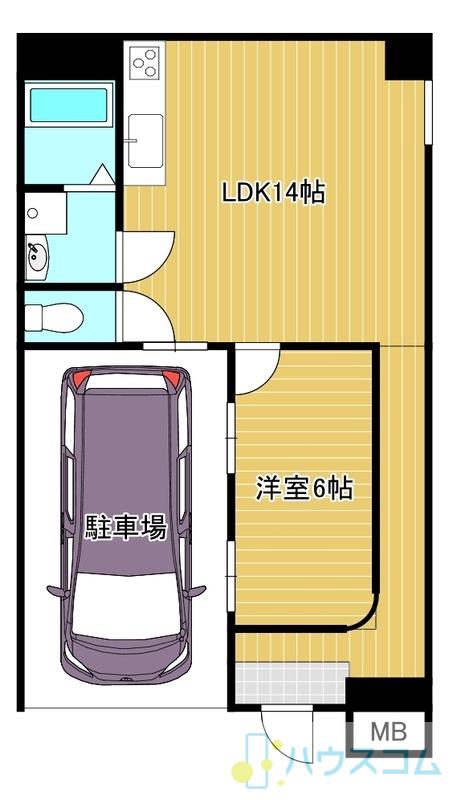 サンガーデン茨木(1LDK/1階)の間取り写真