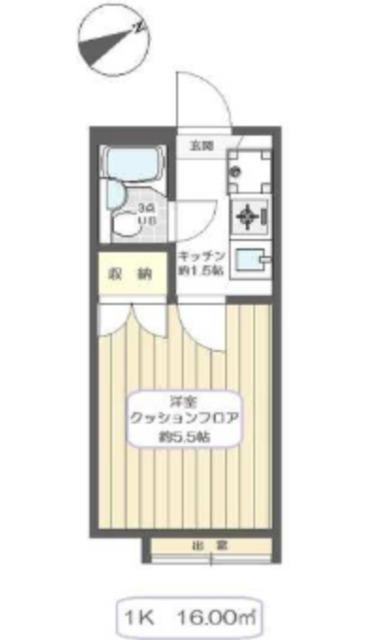 アネックスIII(1K/2階)の間取り写真