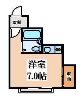 石切CTスクエア(ワンルーム/2階)の間取り写真