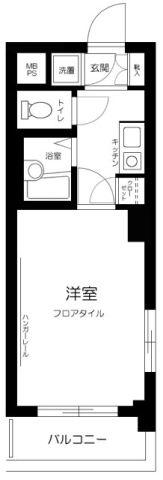 菱和パレス渋谷本町(1K/3階)の間取り写真