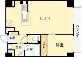 アティーナ守口(1LDK/9階)の間取り写真