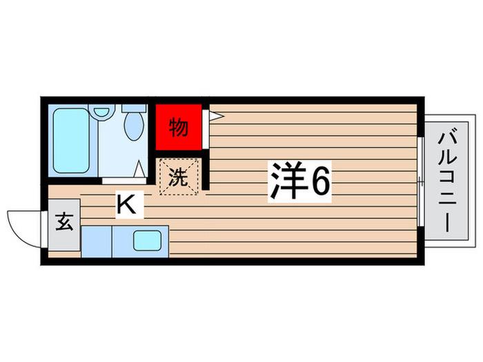 今井マンション(1K/1階)の間取り写真