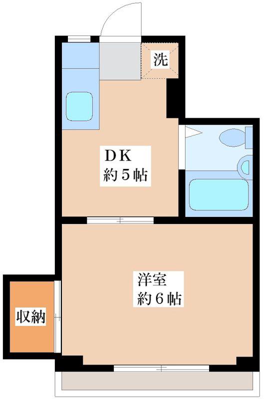 ヘリオス相互378方南町パートI(1DK/2階)の間取り写真