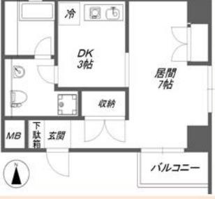 COZY-N(1DK/2階)の間取り写真