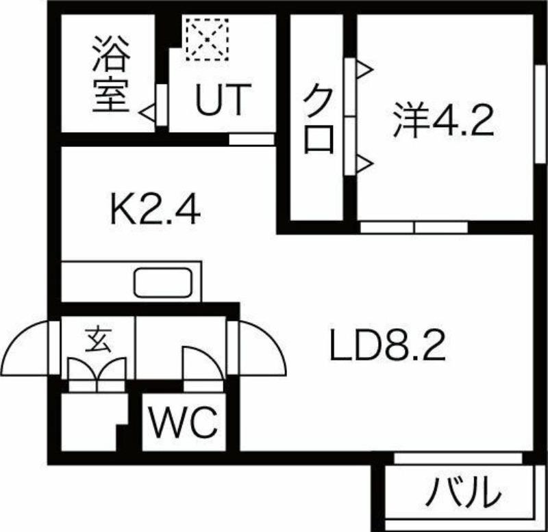 BRILLANT SOLEIL III(1LDK/2階)の間取り写真
