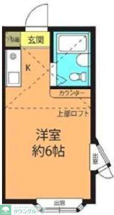 サンヒルズ諏訪町(ワンルーム/2階)の間取り写真