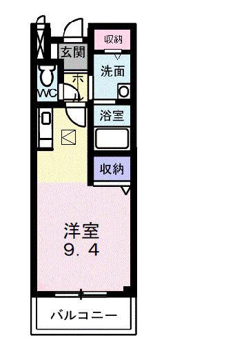 エクセランT(ワンルーム/1階)の間取り写真
