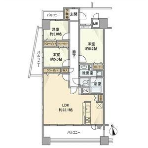 シティコーポ正木(3LDK/9階)の間取り写真