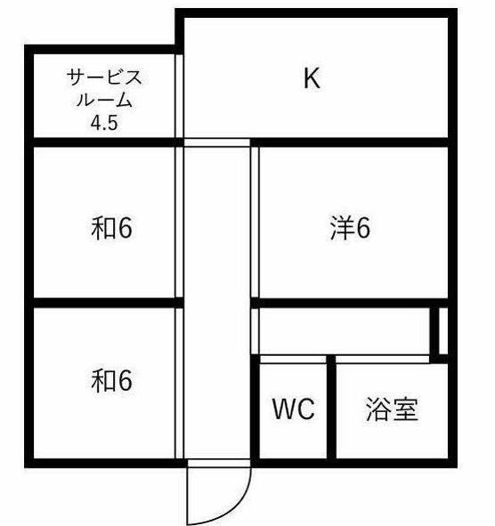 福家ハウス(4SDK/1階)の間取り写真