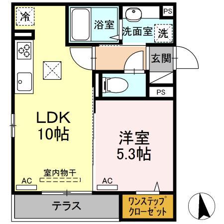 エテルノ(1LDK/1階)の間取り写真