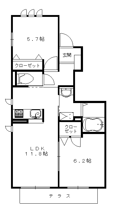 NORDENDORF HAUS(1LDK/1階)の間取り写真