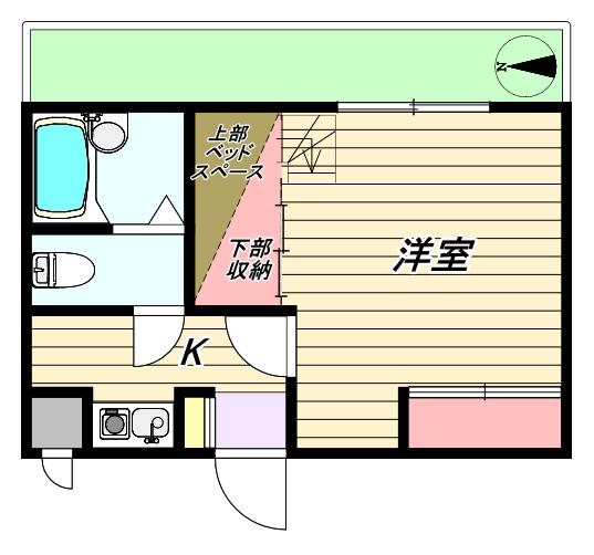 ワイズアパートメント八尾(1K/1階)の間取り写真