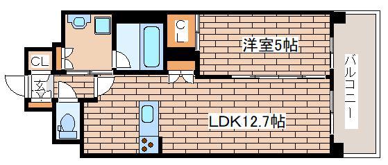 パスレージュ(1LDK/3階)の間取り写真