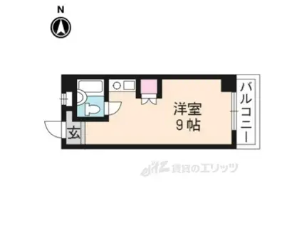 中田マンション(1K/3階)の間取り写真