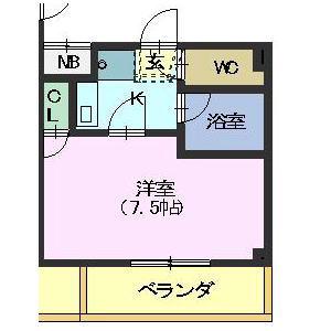 しあわせSO(1K/4階)の間取り写真