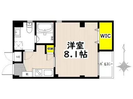 エムズコート玉出(1K/5階)の間取り写真