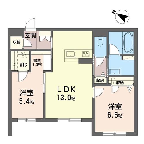 ソルヴィエンテ(2LDK/1階)の間取り写真