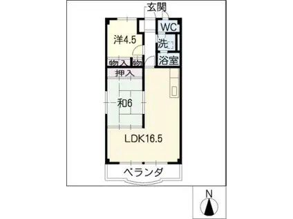 フォレストマンション(2LDK/2階)の間取り写真