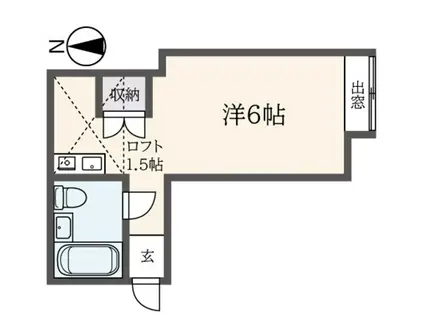 メゾンド・カメリア(ワンルーム/2階)の間取り写真