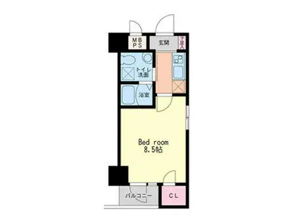 HS梅田イースト(1K/10階)の間取り写真