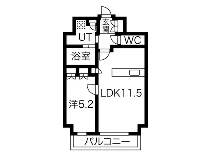 スマートカーサ伏見町(1LDK/6階)の間取り写真