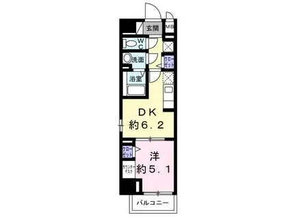 スアヴィス三ノ輪(1DK/9階)の間取り写真