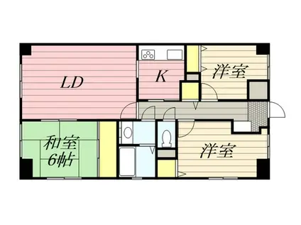 リアライズ城北(3LDK/2階)の間取り写真