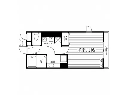 サンフェリオ花園2(1K/3階)の間取り写真