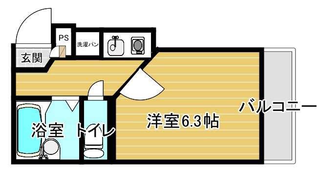 タナカハイツ(1K/3階)の間取り写真