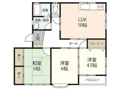 レジデンスせせらぎ(3LDK/2階)の間取り写真