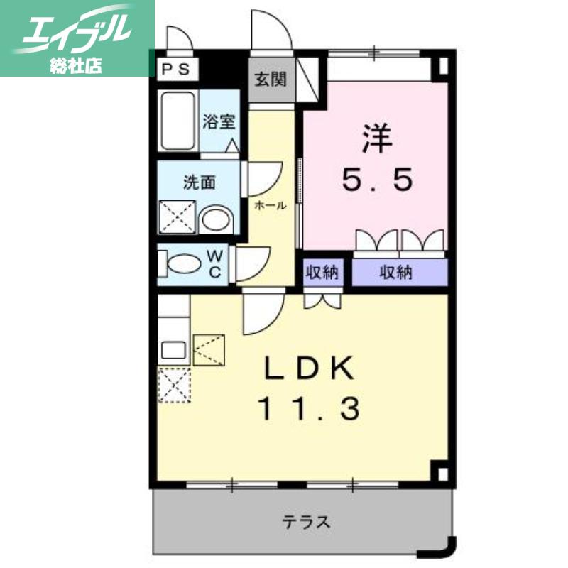 エクレセンス(1LDK/1階)の間取り写真