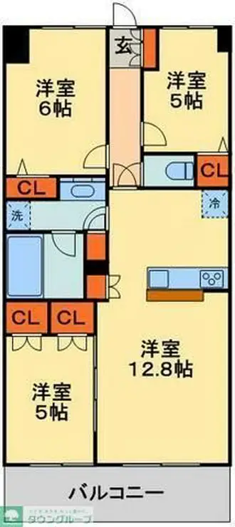 エコロジー千葉みなとレジデンス 8階階 間取り