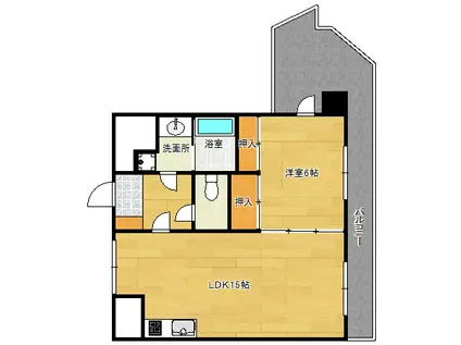 コーポST(1LDK/4階)の間取り写真