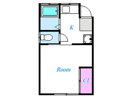 マイネスト(1K/2階)の間取り写真