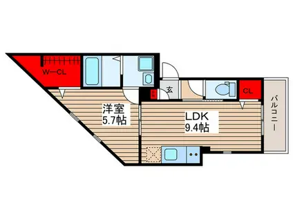 GRAN ACE K(1LDK/1階)の間取り写真