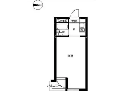 スカイコート府中(ワンルーム/3階)の間取り写真