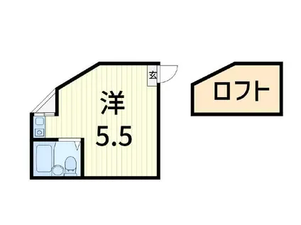 三光パレス(ワンルーム/1階)の間取り写真