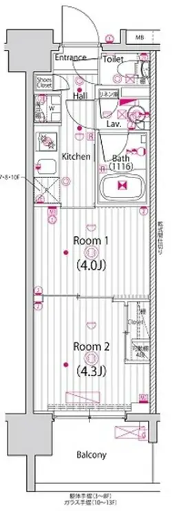 ガーラ・アヴェニュー木場 12階階 間取り