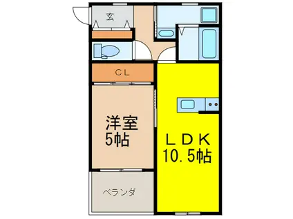 カーサ・グラシア(1LDK/1階)の間取り写真