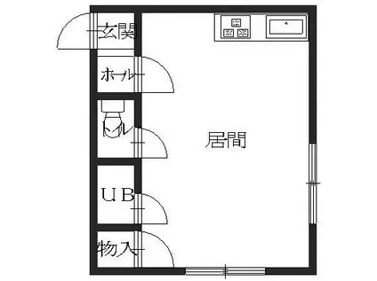 レジェンド北大前(ワンルーム/2階)の間取り写真