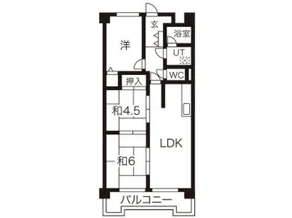 グランドハイリス上社(3LDK/2階)の間取り写真