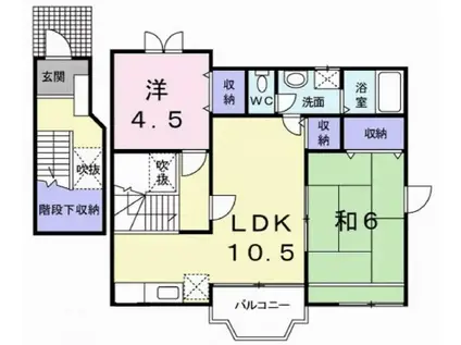 トゥー・ル・モンドSB(2LDK/2階)の間取り写真