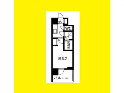 エスリードレジデンス梅田クラスシティ(1K/7階)の間取り写真