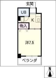 千寿ビル(1K/3階)の間取り写真