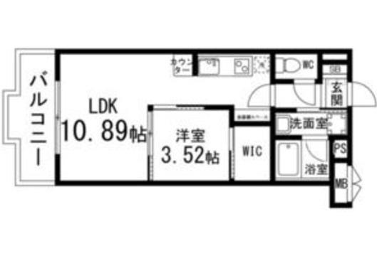 カーサヴェルデ高森(1LDK/1階)の間取り写真