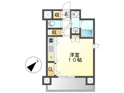 INSPIRATION(1K/10階)の間取り写真