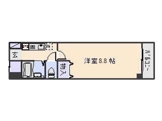エスポワール京都(1K/2階)の間取り写真