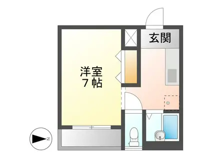 スカイハイツ(1K/2階)の間取り写真