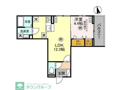 ノーブルパレス大原(1LDK/2階)の間取り写真